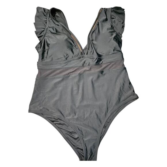 Cupshe Other - Cupshe Black Deep V One Piece Bathing Swim Suit Womens Size 2X NEW WITH TAGS
